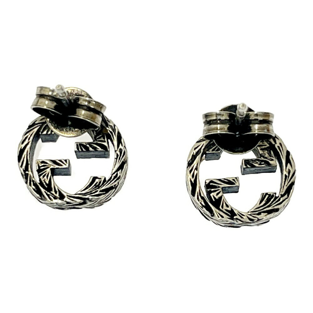 Gucci Silver Interlocking Gg Arabesque Earrings - image 5